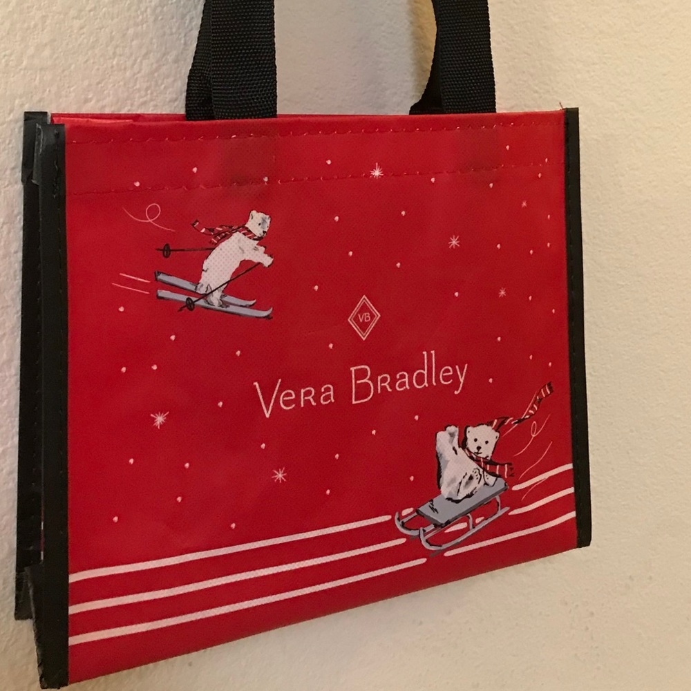 Vera Bradley Red Reusable Bag Tote Gift Polar Bear